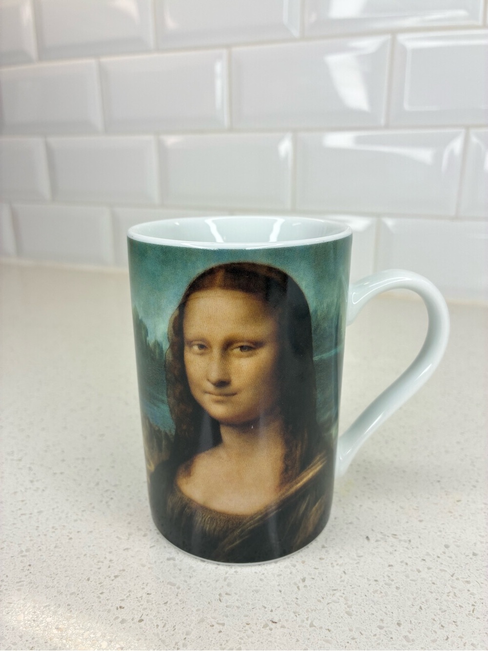 LOUVRE MUSEUM Store Porcelain MONA LISA Portrait COLLECTIBLE COFFEE MUG EUC